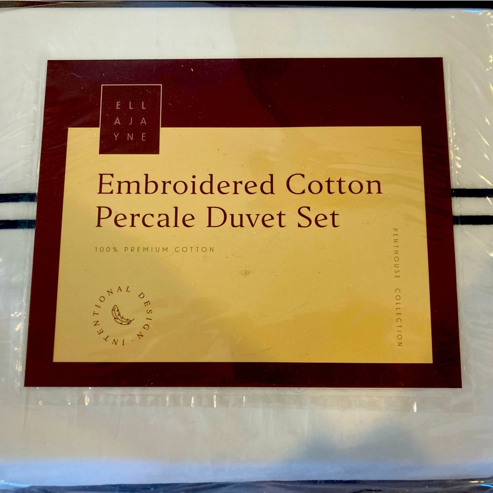 Luxury white duvet cover